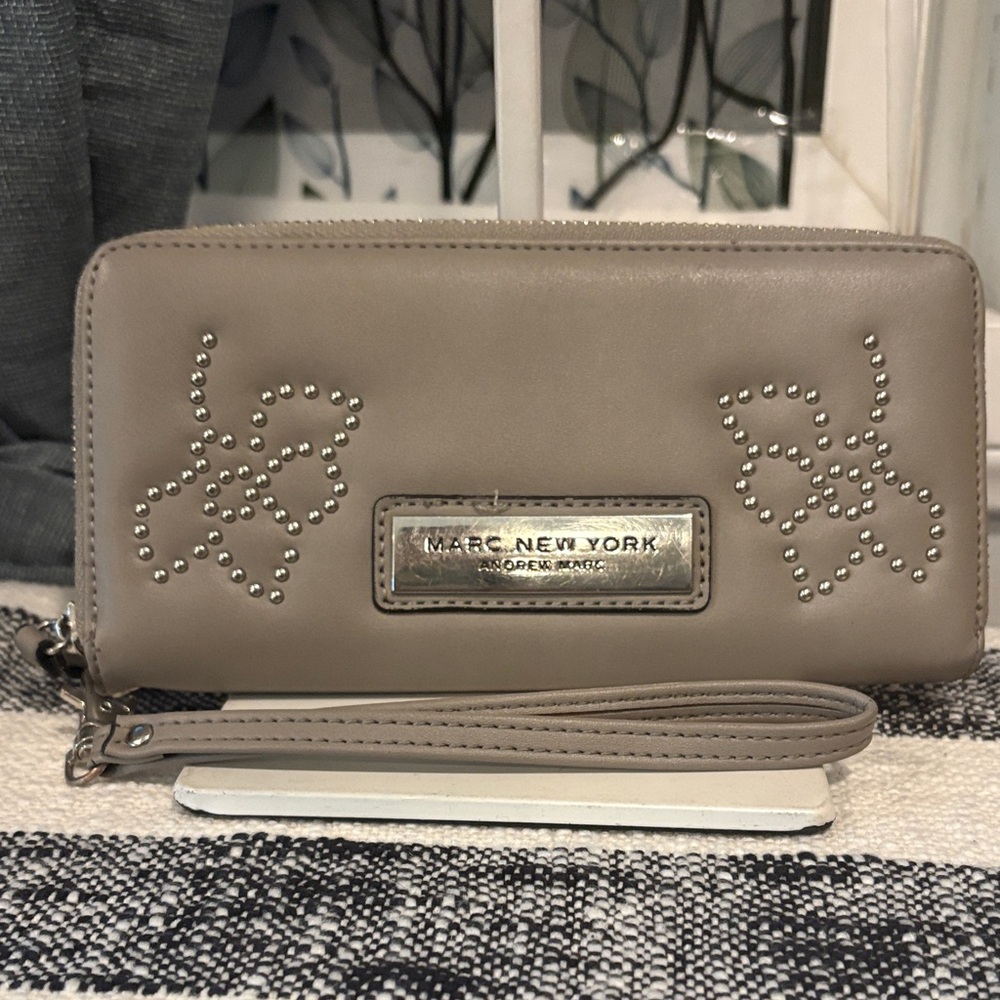 Marc New York Beige Studded Wristlet